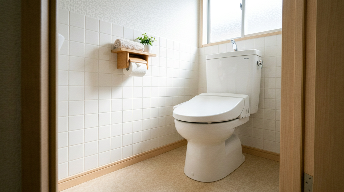 日本の一般的なトイレ空間のイメージ